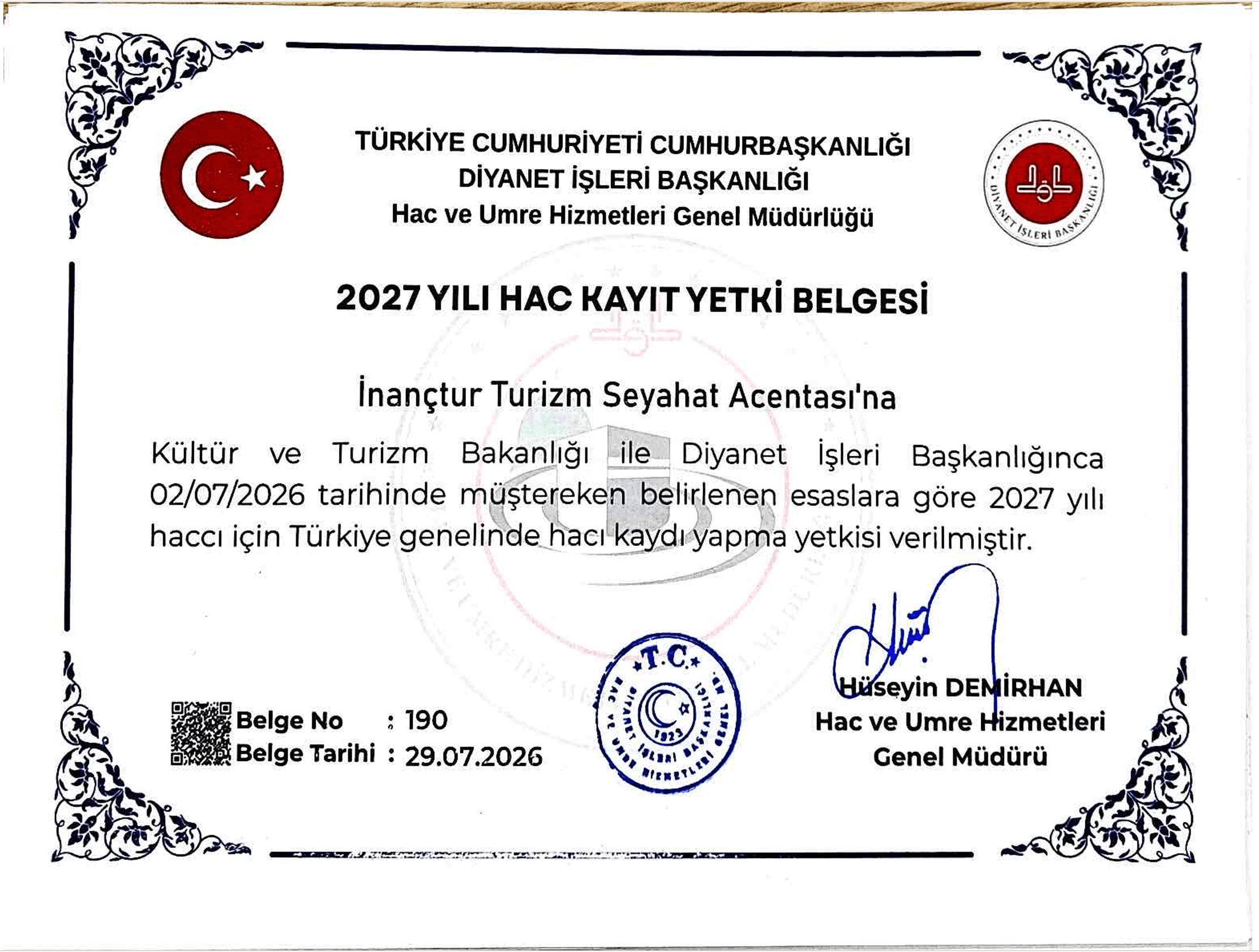 umre 2027 belgesi